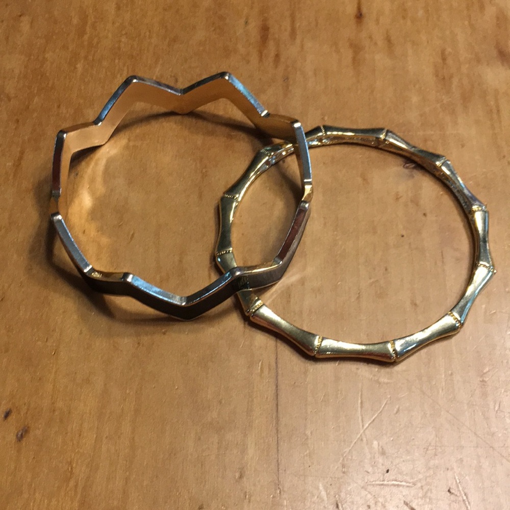 Black and gold bracelets.